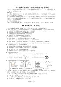 2025四川省名校联盟高三上学期12月联考化学试题PDF版含答案