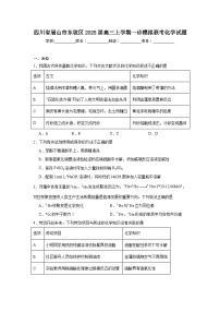 四川省眉山市东坡区2025届高三上学期一诊模拟联考化学试题