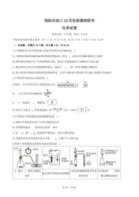 湖南省浏阳市校联盟2024-2025学年高三上学期12月联考 化学试题