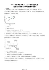 2024北京重点校高二（下）期中真题化学汇编：化学反应速率与化学平衡章节综合