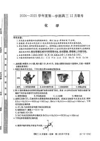 安徽省县中联盟2025届高三上学期12月联考-化学试卷+答案