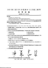 2025届三省G20示范高中12月高三上学期联考化学试题+答案