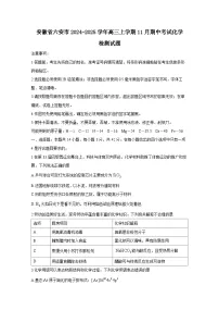 安徽省六安市2024-2025学年高三上册11月期中考试化学检测试题（附答案）