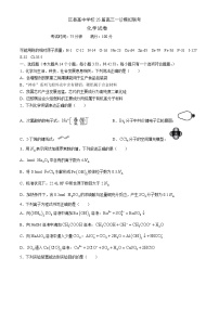 四川省眉山市区县高中学校2024-2025学年高三上学期一诊模拟联考化学试题（含答案）