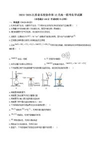 江苏省名校协作体2024-2025学年高一上学期12月月考化学试卷