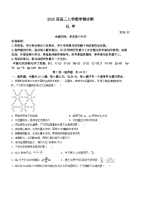 山东省百校大联考2024-2025学年高三上学期12月月考化学试卷（Word版附答案）