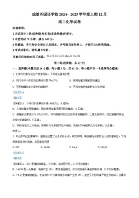 四川省成都外国语学校2024-2025学年高二上学期12月月考化学试卷（Word版附解析）