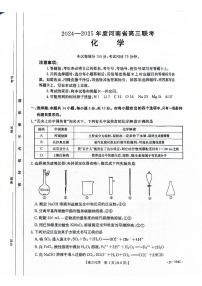 河南省部分学校2024-2025学年高三上学期12月联考化学试卷（PDF版附解析）