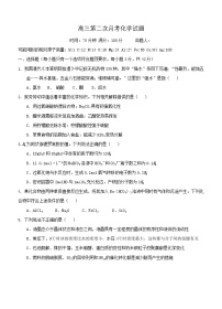 河南省漯河市高级中学2024-2025学年高三上学期第二次月考化学试题