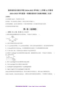 2024～2025学年陕西省西安市学校高二(上)12月联考(月考)试卷化学(含答案)