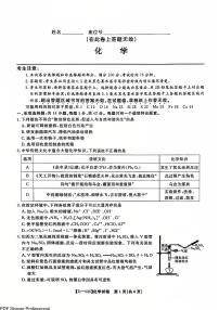 2025届皖江名校联盟高三上学期12月联考化学试题+答案