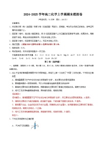 高二化学期末模拟卷（新八省通用“14+4”，人教版2019选必1+选必2第1章）-2024-2025学年高中上学期期末模拟考试