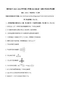 柳州高级中学2023-2024学年高一上学期期末考试化学试卷