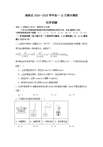 广东省清远市清新区四校联考2024-2025学年高一上学期12月期末模拟化学试题（Word版附解析）