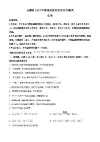 云南省2025年普通高等学校招生考试适应性测试（八省联考）高考模拟化学试题  （原卷版+解析版）