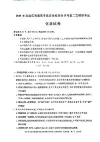 新疆维吾尔自治区2025届高三上学期普通高考适应性检测分学科第二次模拟考试 化学试卷