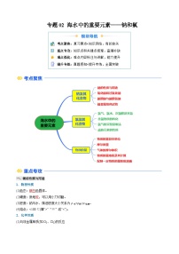 ①寒假复习-专题02 海水中的重要元素—钠和氯-2025年高一化学寒假衔接讲练 (人教版)