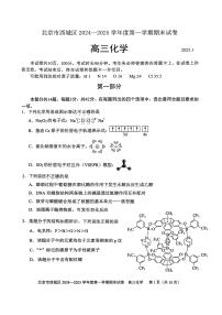 北京市西城区2024-2025学年度第一学期期末高三化学试题及答案