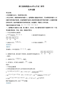 浙江省强基联盟2024-2025学年高二上学期12月联考化学试卷（Word版附解析）
