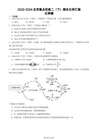 2022-2024北京重点校高二（下）期末真题化学汇编：化学键