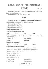 北京市通州区2024-2025学年高二上学期期末化学试卷含答案
