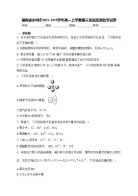 湖南省永州市2024-2025学年高一上学期期末质量监测化学试卷(含答案)