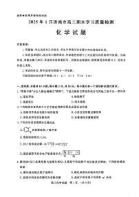 2025济南高三上学期1月期末考试化学PDF版含答案