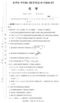 长沙市一中2024-2025高二上学期期末考试化学试卷及参考答案