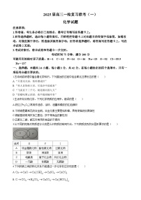 2025届百师联盟高三一轮复习联考（一）化学试卷（含解析）