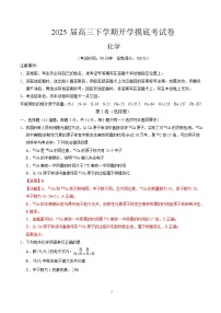 高三化学开学摸底考（北京专用）-2024-2025学年高中化学下学期开学摸底考试卷