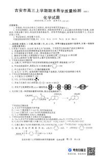 化学丨江西省吉安市2025届高三1月期末教学质量检测化学试卷及答案