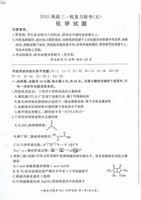 百师联盟2025届高三上学期一轮复习联考（五）化学试卷（PDF版附解析）