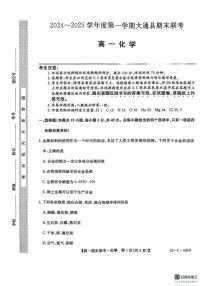 2025西宁大通县高一上学期期末考试化学PDF版含答案