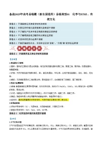 易错类型01 化学与STSE、传统文化（6大易错点）练习 备战2025年高考易错题（新全国通用）（含解析）