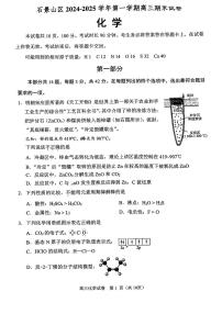 2025北京石景山高三（上）期末化学试卷和参考答案