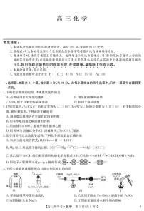 2025届九师联盟高三下学期2月质检化学试题+答案