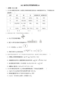 2025高考化学解密 压轴卷训练10（Word版附解析）