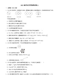 2025高考化学解密 压轴卷训练1（Word版附解析）