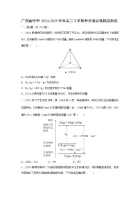 广西南宁市2024-2025学年高二下学期开学适应性模拟测试化学试题