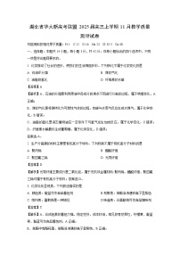 湖北省华大新高考联盟2025届高三上学期11月教学质量测评化学试卷（解析版）