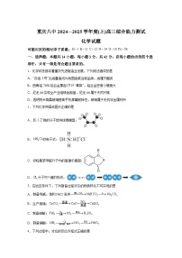 重庆市第八中学2024-2025学年高三上学期1月期末考试化学试题（Word版附解析）