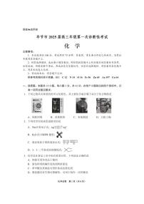 贵州省毕节市2025届高三上学期第一次诊断考试（毕节一诊）化学