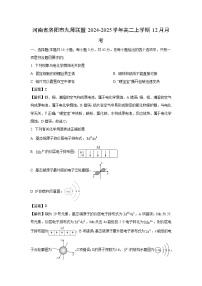 河南省洛阳市九师联盟2024-2025学年高二上学期12月月考化学试卷（解析版）