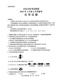 2025年山东名校联盟高三下学期2月化学试题
