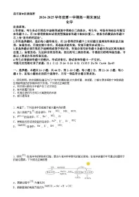 广东省阳江市高新区2024-2025学年高一上学期1月期末考试化学试卷（Word版附答案）