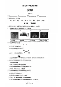 2025北京清华附中高二（上）期末化学试卷（有答案）