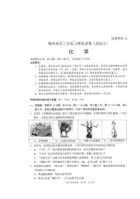 2025届广东梅州高考模拟一模化学试卷+答案
