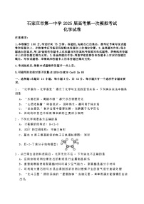 石家庄市第一中学2025届高考第一次模拟考试化学试卷+答案