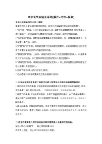 高中化学实验全总结(操作+方法+现象)知识点