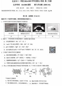 2025北京十一学校高二（上）期末化学试卷（无答案）